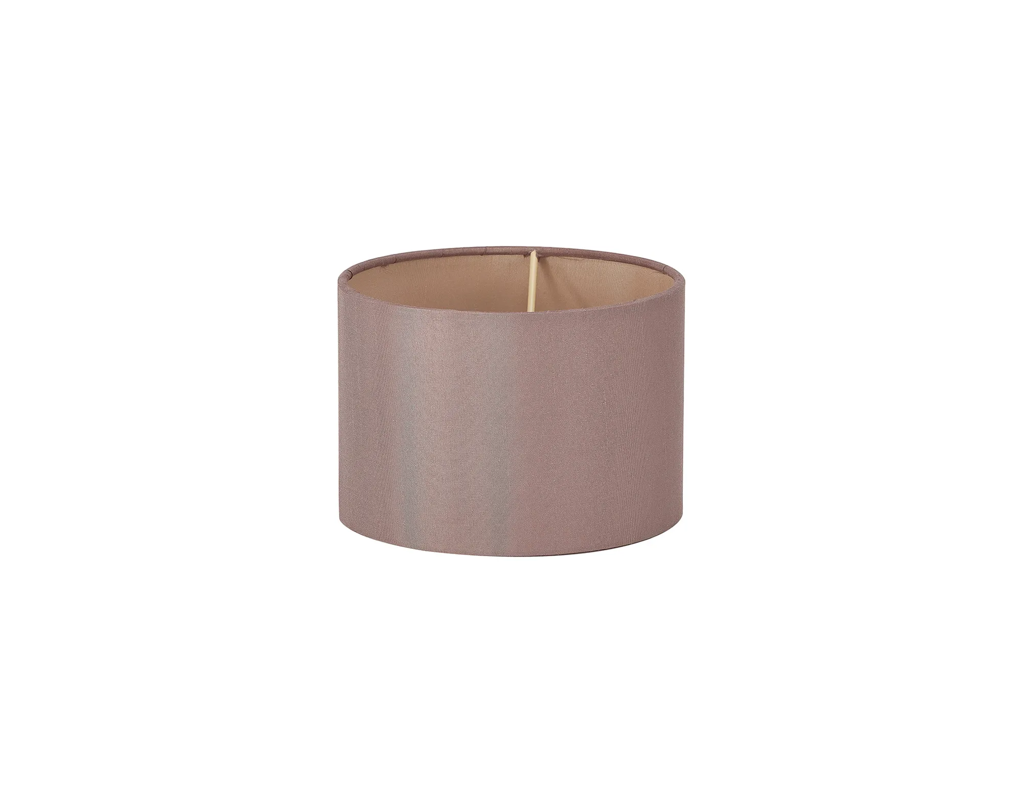 Serena 16cm Faux Silk Fabric Shade Taupe, Halo Gold